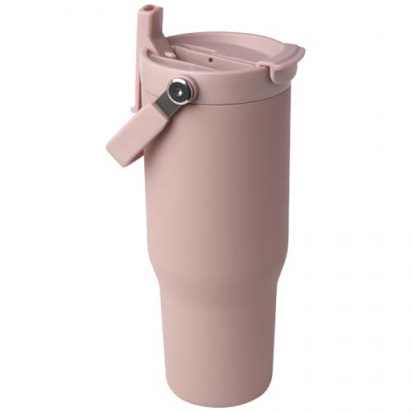 Kubek Bronx o pojemności 900 ml, z izolacją próżniową, wykonany ze recyklingowanej stali nierdzewnej z certyfikatem RCS i z m