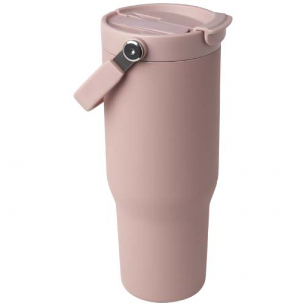Kubek Bronx o pojemności 900 ml, z izolacją próżniową, wykonany ze recyklingowanej stali nierdzewnej z certyfikatem RCS i z m