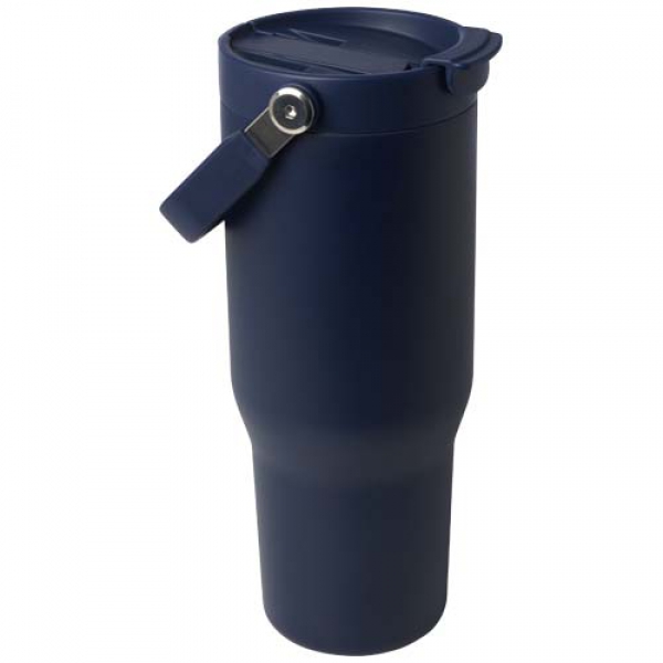 Kubek Bronx o pojemności 900 ml, z izolacją próżniową, wykonany ze recyklingowanej stali nierdzewnej z certyfikatem RCS i z m