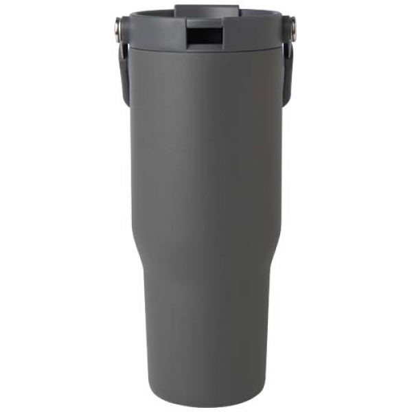 Kubek Bronx o pojemności 900 ml, z izolacją próżniową, wykonany ze recyklingowanej stali nierdzewnej z certyfikatem RCS i z m