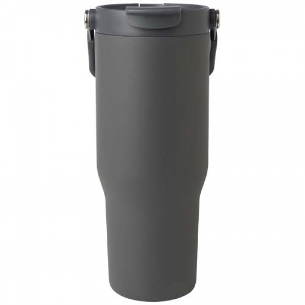 Kubek Bronx o pojemności 900 ml, z izolacją próżniową, wykonany ze recyklingowanej stali nierdzewnej z certyfikatem RCS i z m