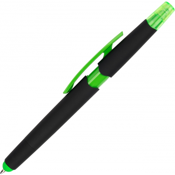 Długopis plastikowy z zakreślaczem touch pen EMMETT