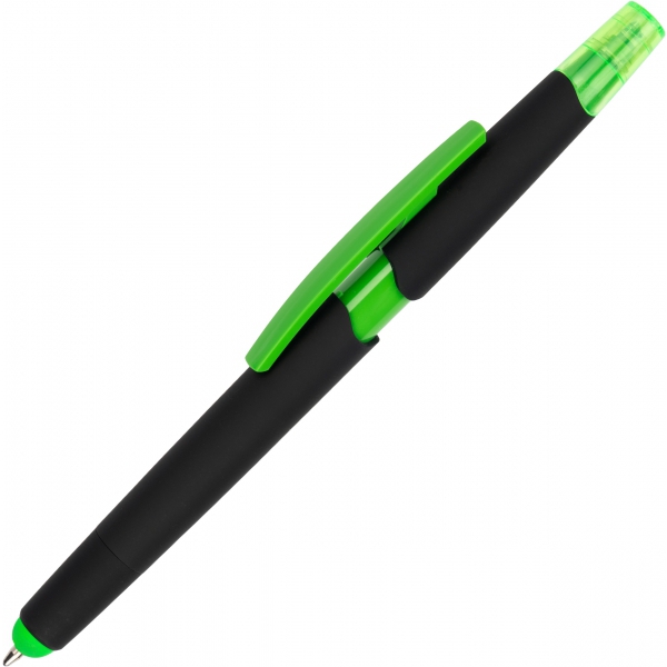 Długopis plastikowy z zakreślaczem touch pen EMMETT