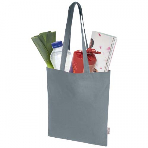 Madras Blend torba na zakupy z bawełny z recyklingu z certyfikatem GRS o gramaturze 140 g/m² i pojemności 7l