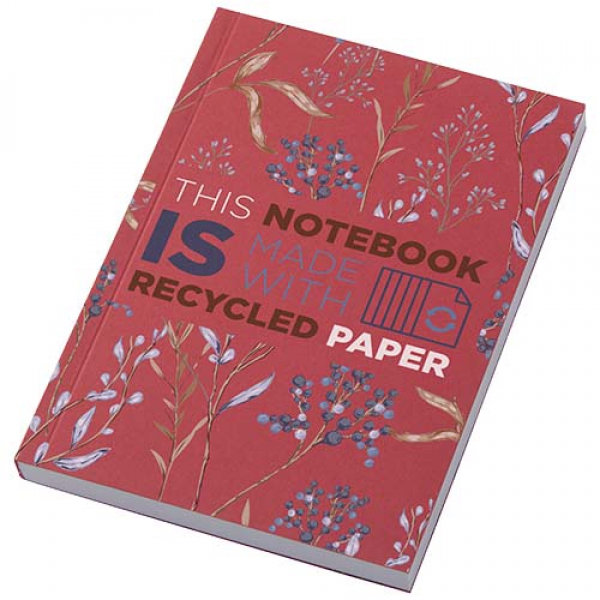Notatnik A6 Novella Austen z miękkiej okładki z materiału z recyklingu, 100 kartek