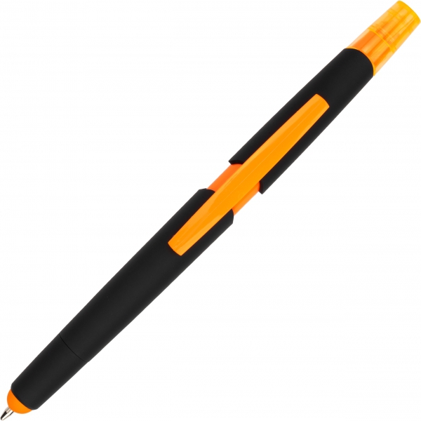 Długopis plastikowy z zakreślaczem touch pen EMMETT