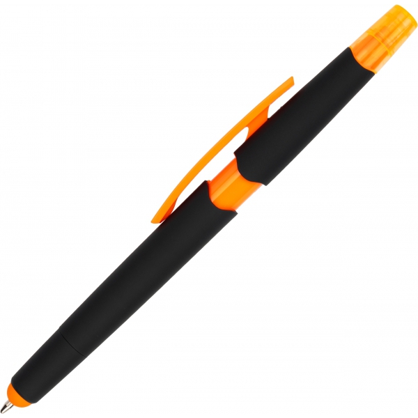 Długopis plastikowy z zakreślaczem touch pen EMMETT
