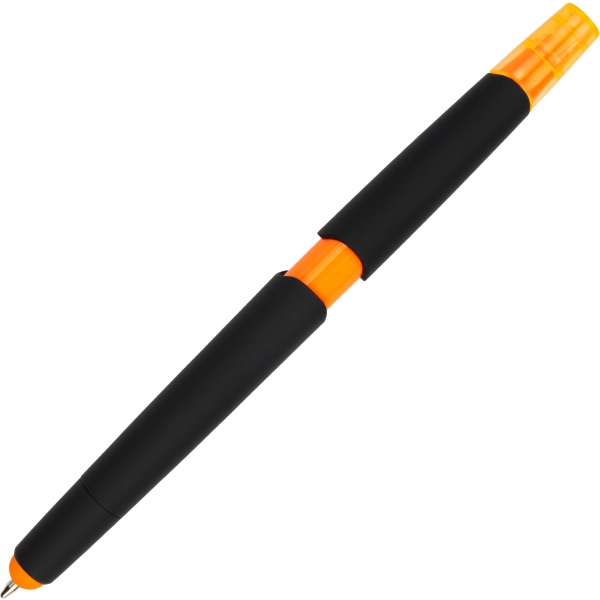 Długopis plastikowy z zakreślaczem touch pen EMMETT