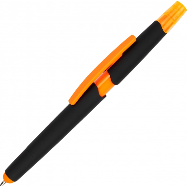 Długopis plastikowy z zakreślaczem touch pen EMMETT
