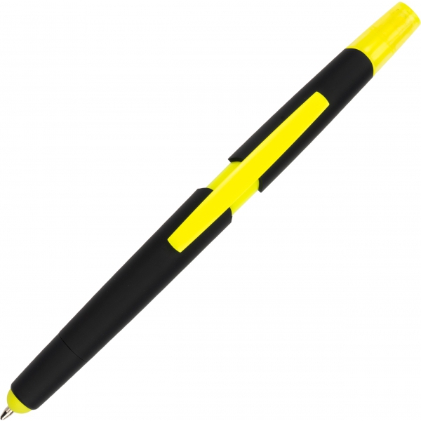 Długopis plastikowy z zakreślaczem touch pen EMMETT