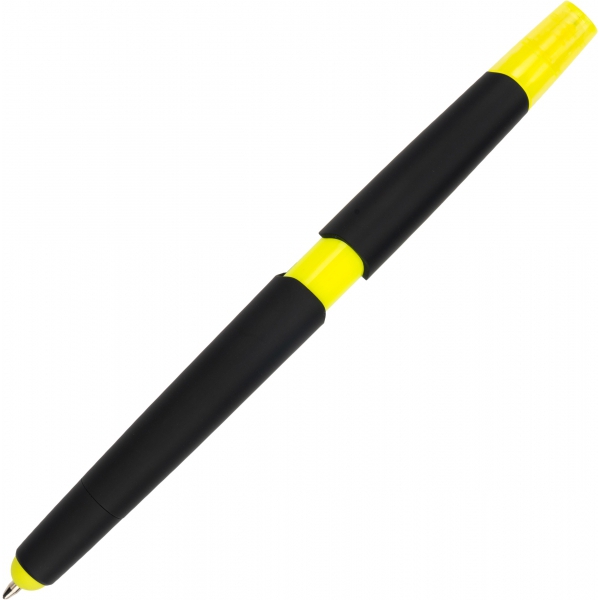 Długopis plastikowy z zakreślaczem touch pen EMMETT