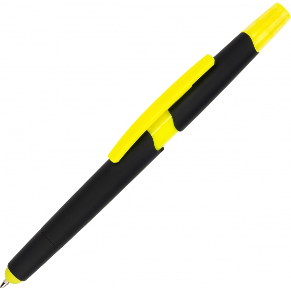Długopis plastikowy z zakreślaczem touch pen EMMETT