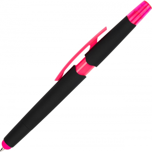 Długopis plastikowy z zakreślaczem touch pen EMMETT