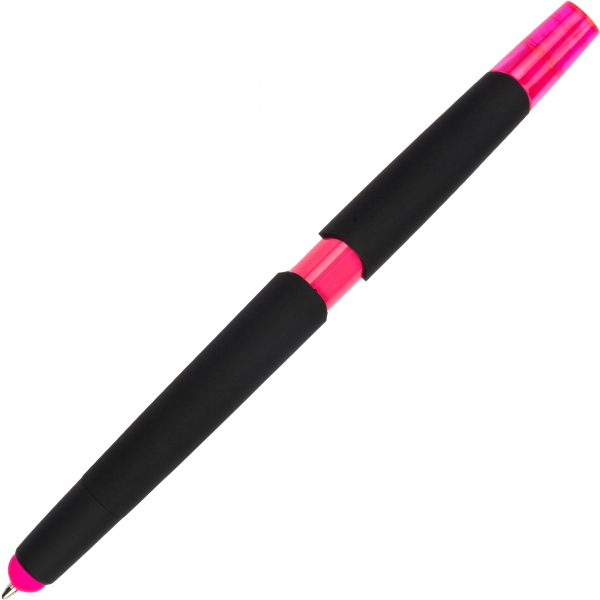 Długopis plastikowy z zakreślaczem touch pen EMMETT