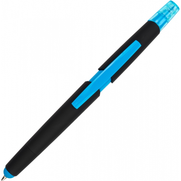 Długopis plastikowy z zakreślaczem touch pen EMMETT