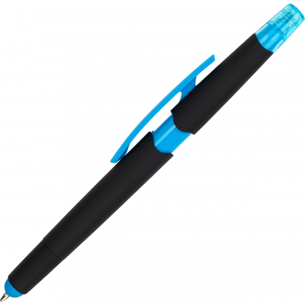 Długopis plastikowy z zakreślaczem touch pen EMMETT