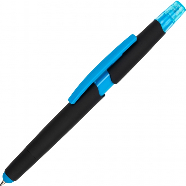 Długopis plastikowy z zakreślaczem touch pen EMMETT