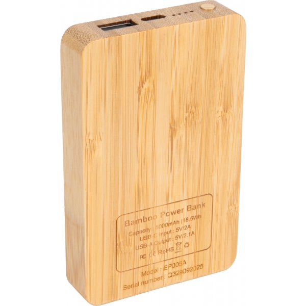 Power bank z podświetlanym logo 5000 mAh