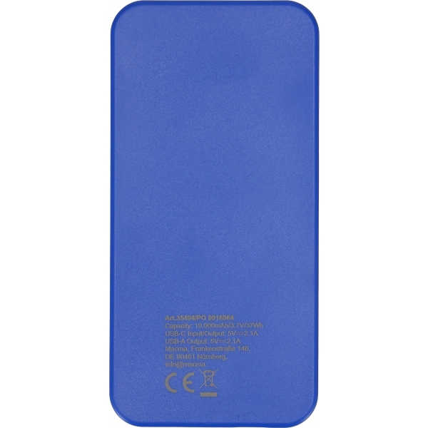 Power bank z ABS z recyklingu 10000 mAh PRESTON