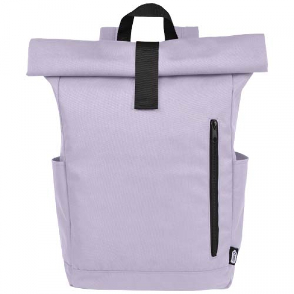 Byron plecak na laptopa 15,6 cala z tworzywa RPET z certyfikatem GRS z zawijanym zamknięciem, 18 l