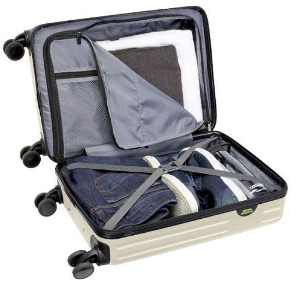 Rover twarda walizka na kółkach z tworzyw sztucznych pochodzących z recyklingu z certyfikatem GRS o wysokości 51 cm i pojemno