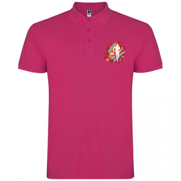 Star koszulka męska polo z krótkim rękawem 200 g/m²
