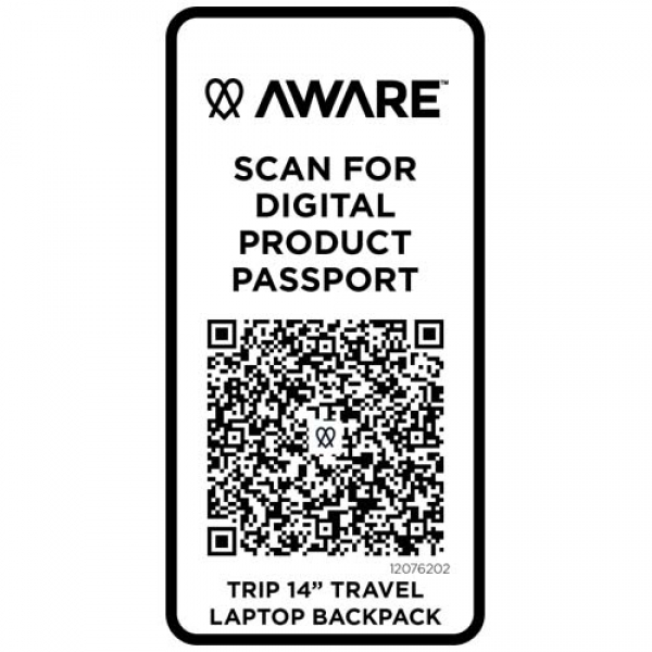 Trip Aware™, plecak na laptopa 14 cali wykonany z materiałów z recyklingu, 9 l