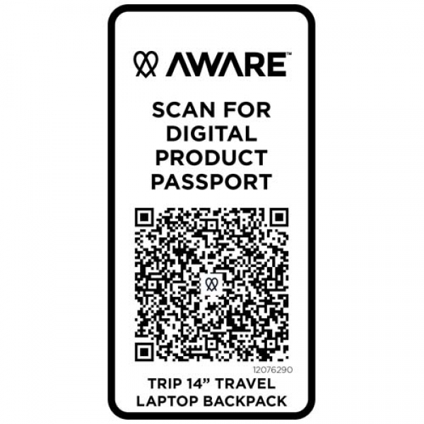 Trip Aware™, plecak na laptopa 14 cali wykonany z materiałów z recyklingu, 9 l
