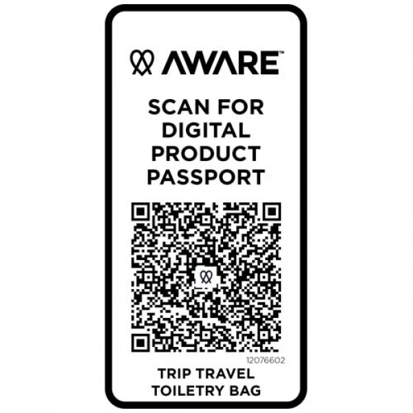 Trip Aware™, kosmetyczka podróżna wykonana z materiałów z recyklingu, 6 l