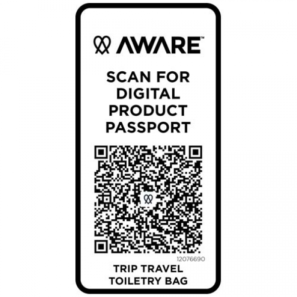 Trip Aware™, kosmetyczka podróżna wykonana z materiałów z recyklingu, 6 l