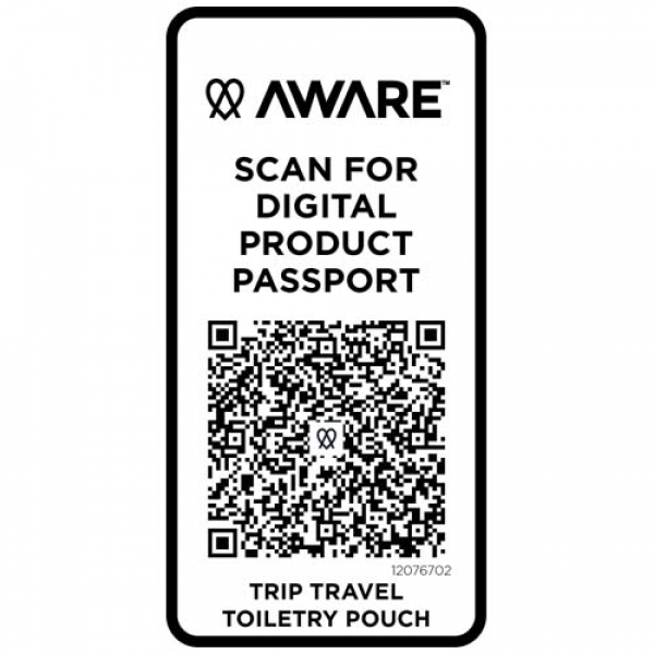 Trip Aware™, kosmetyczka podróżna wykonana z materiałów z recyklingu, 2 l