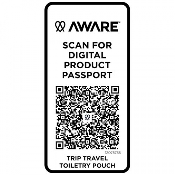 Trip Aware™, kosmetyczka podróżna wykonana z materiałów z recyklingu, 2 l