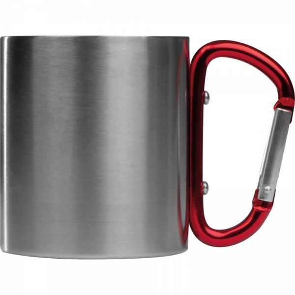 Kubek metalowy z karabińczykiem 200 ml ANGELICA