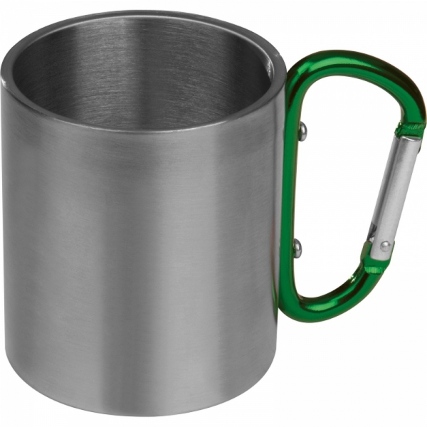 Kubek metalowy z karabińczykiem 200 ml ANGELICA