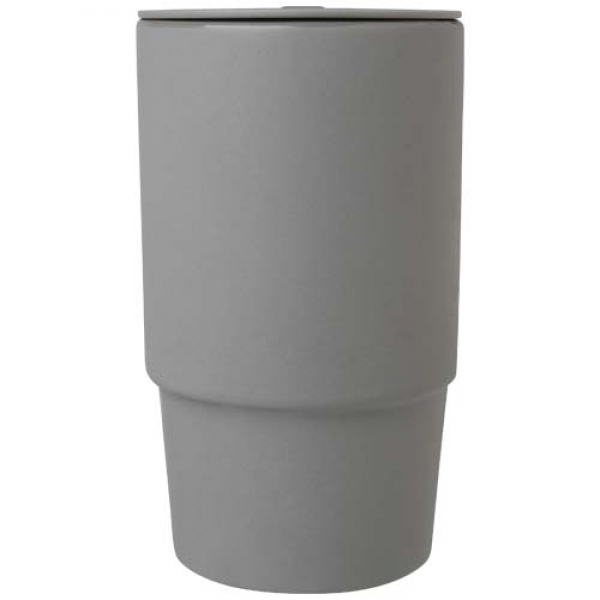Carter kubek ceramiczny o pojemności 450 ml z plastikową pokrywką