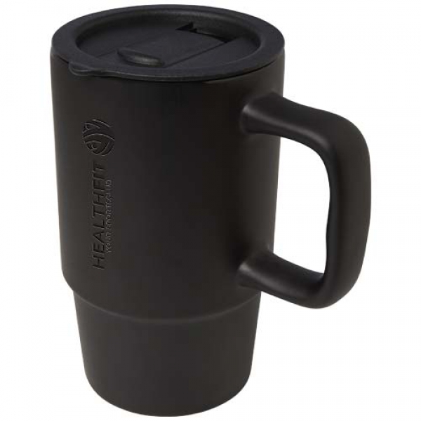 Carter kubek ceramiczny o pojemności 450 ml z plastikową pokrywką