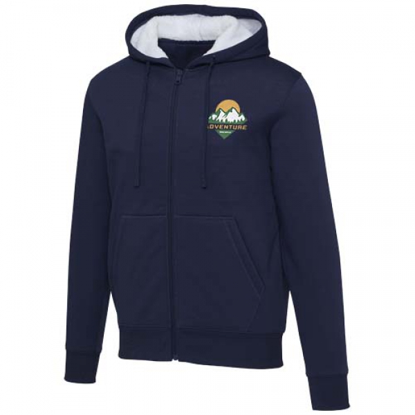 Natron bluza sherpa z kapturem z zamkiem błyskawicznym na całej długości 320 g/m²