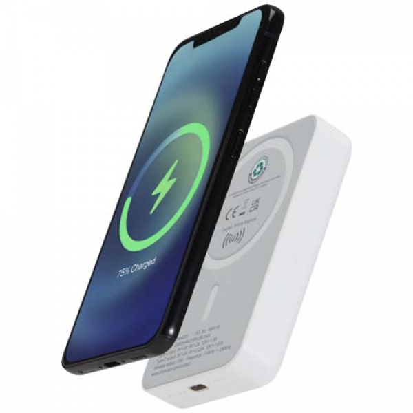 Acrab magnetyczny bezprzewodowy powerbank o pojemności 10 000 mAh i mocy 15 W z technologią 20 W PD — wykonany z tworzyw sztu