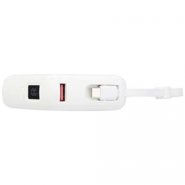 Acrux powerbank do tabletu o pojemności 10 000 mAh i mocy 35 W z wbudowanym kablem typu C - wykonany z tworzyw sztucznych poc