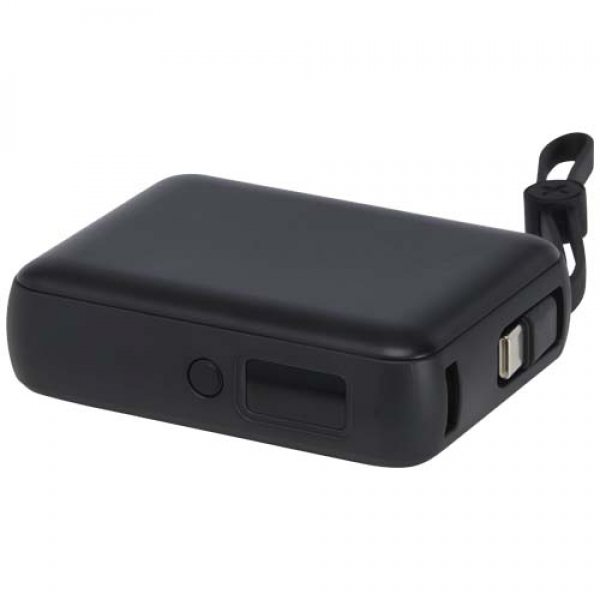 Acrux powerbank do tabletu o pojemności 10 000 mAh i mocy 35 W z wbudowanym kablem typu C - wykonany z tworzyw sztucznych poc
