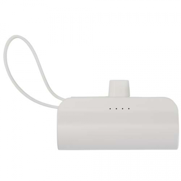 Alnair powerbank o pojemności 5000 mAh i mocy 10 W, wykonany z tworzyw sztucznych pochodzących z recyklingu, z wbudowaną pods