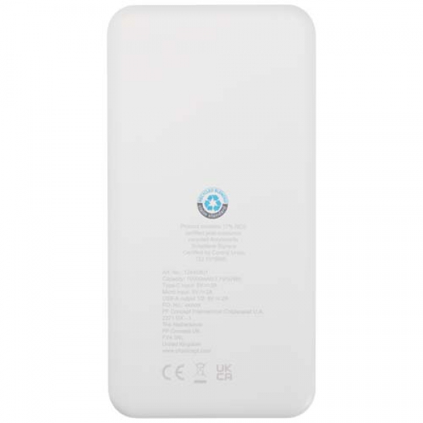 Intan powerbank o pojemności 10 000 mAh i mocy 10 W z tworzyw sztucznych pochodzących z recyklingu