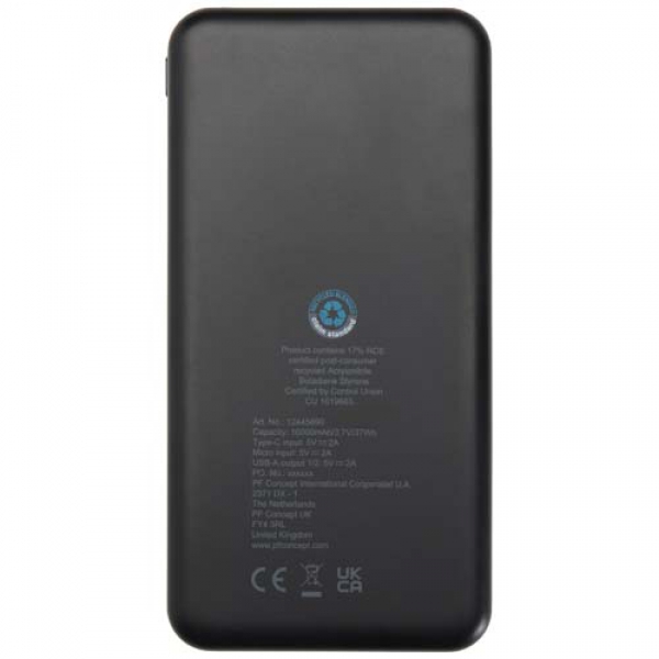 Intan powerbank o pojemności 10 000 mAh i mocy 10 W z tworzyw sztucznych pochodzących z recyklingu