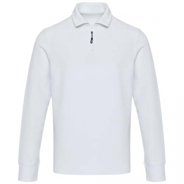Apollo koszulka polo z zamkiem do połowy i długimi rękawami, uniseks 245 g/m²