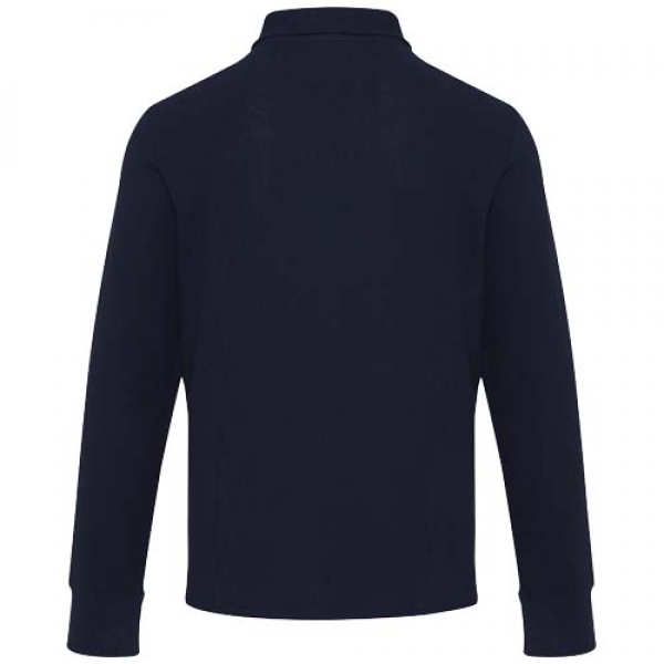 Apollo koszulka polo z zamkiem do połowy i długimi rękawami, uniseks 245 g/m²