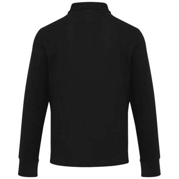 Apollo koszulka polo z zamkiem do połowy i długimi rękawami, uniseks 245 g/m²