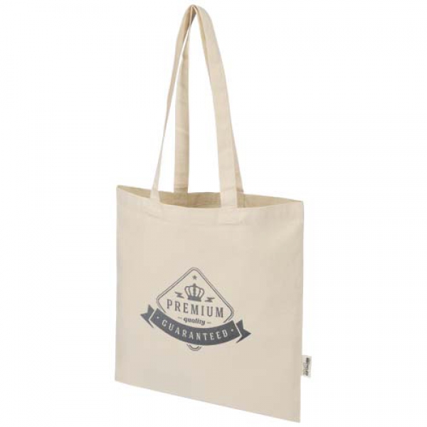 Peru Blend torba na zakupy z bawełny z recyklingu z certyfikatem GRS o gramaturze 180 g/m², 7 l