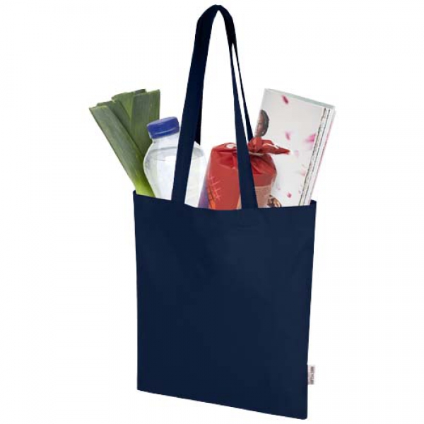 Peru Blend torba na zakupy z bawełny z recyklingu z certyfikatem GRS o gramaturze 180 g/m², 7 l