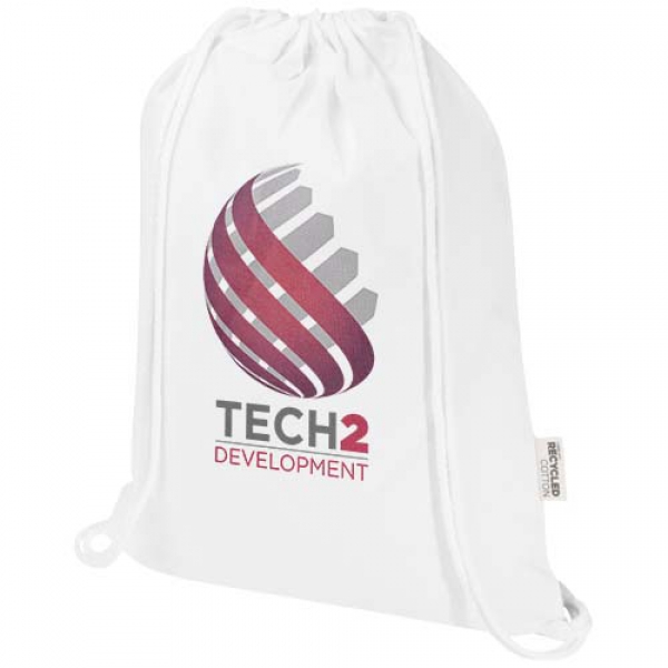 Peru Blend torba ściągana sznurkiem z materiału z recyklingu z certyfikatem GRS o gramaturze 180 g/m², 5 l
