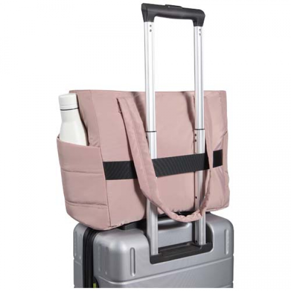 Puffer torba na zakupy z certyfikatem GRS z recyklingu na laptopa o przekątnej 15,6 cala, 18 l 